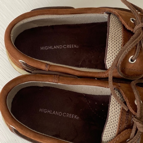Highland Creek Brown Chesapeake Suede Dockside Boat Shoes 9 Like New Comfy - Picture 14 of 17